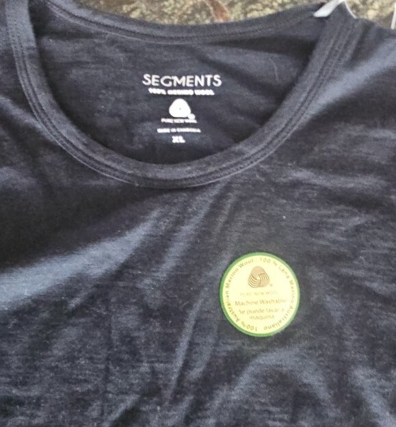 Seg’ments L/S Merino Wool Thin Base Layer Top Machine Washable NWT Black XL~☆