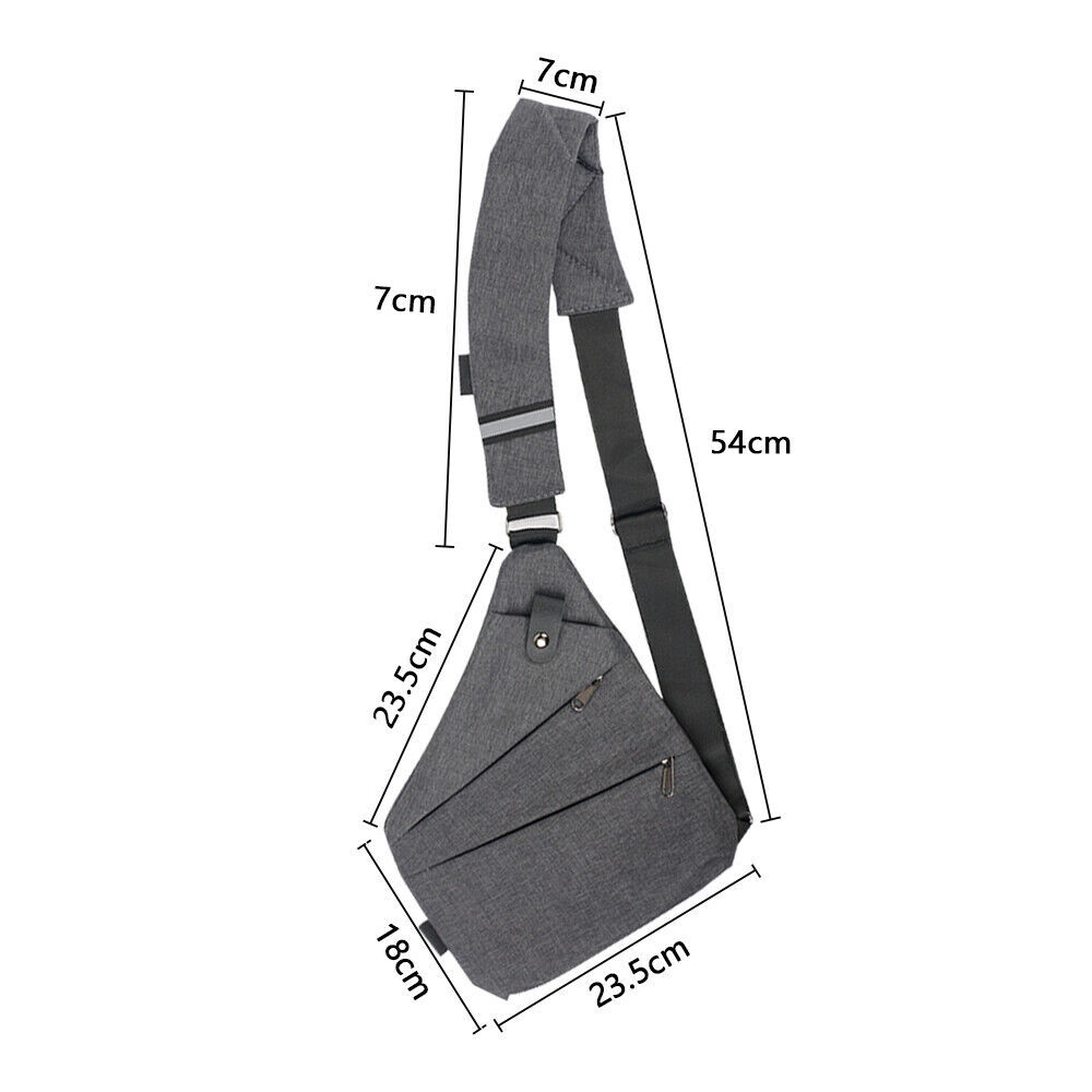 Waterproof Personal Shoulder Anti Theft Pocket Bag Men Travel Casual Chest Pack