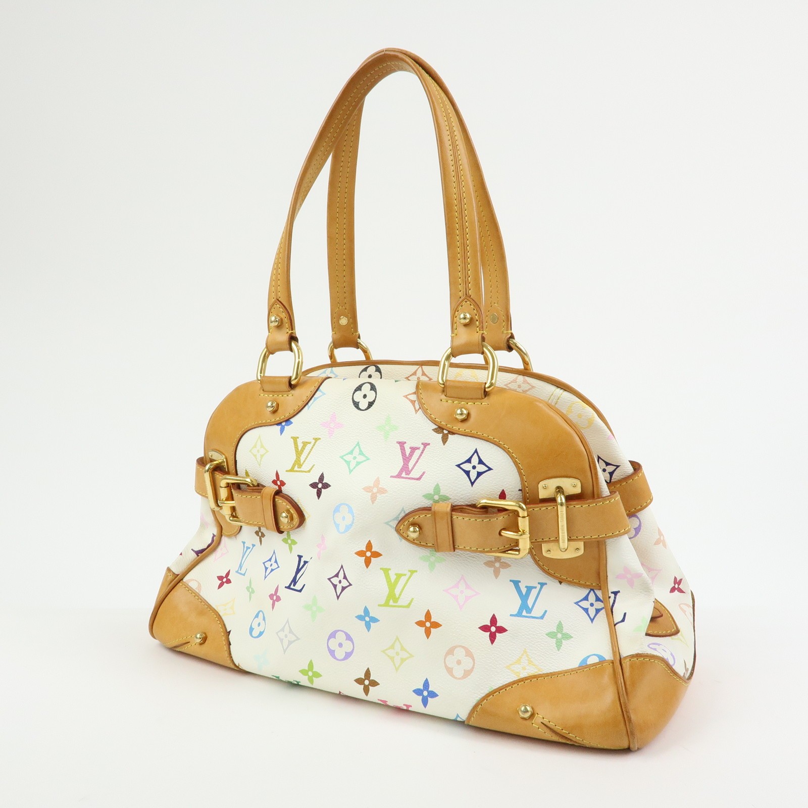 Louis Vuitton Monogram Multicolor Claudia Hand Bag Blanc M40193 Auth Used F/S