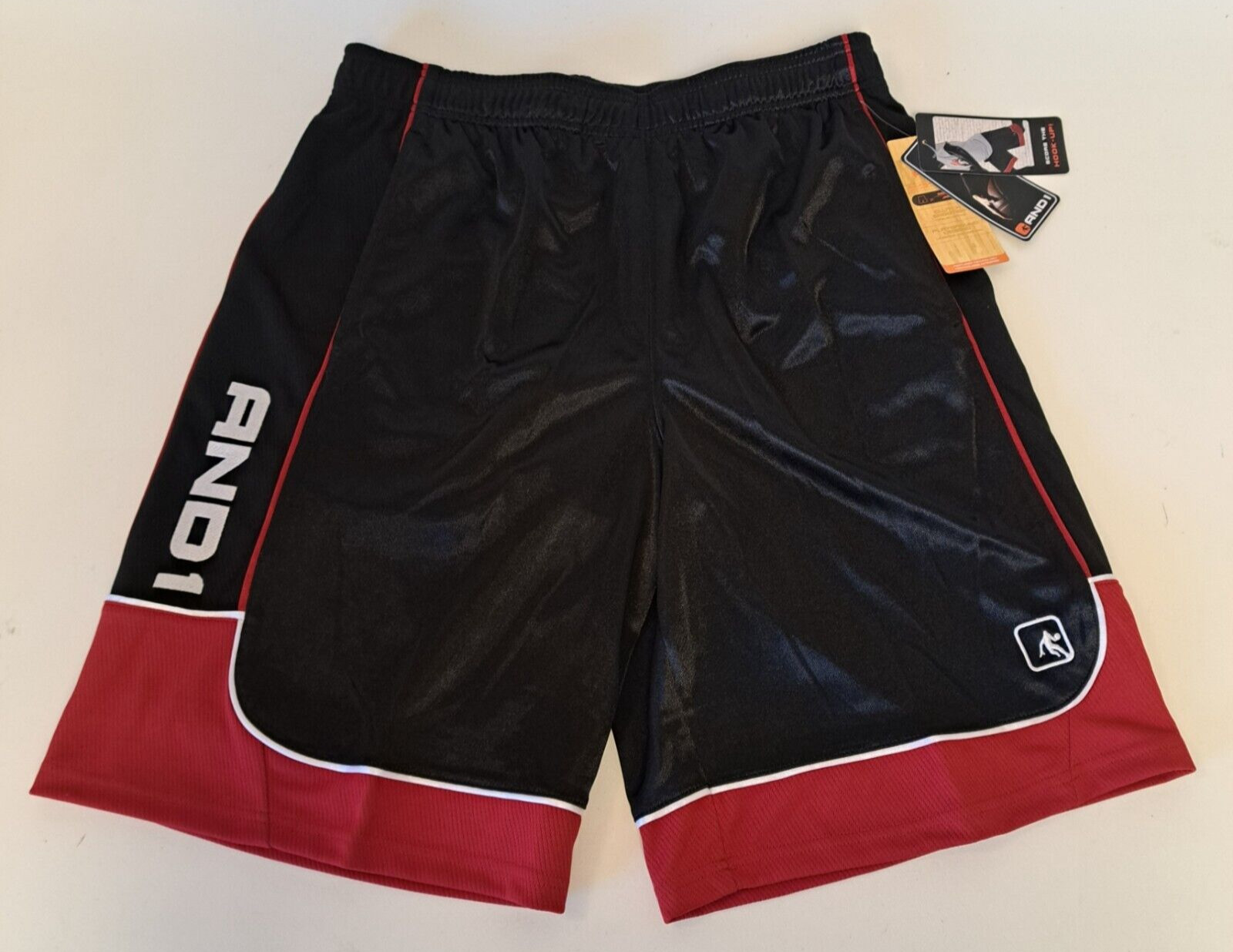 And1 Mens Shorts Basketball Gym 11″ Inseam Black White Red S M L XL 2XL 3XL SIZE