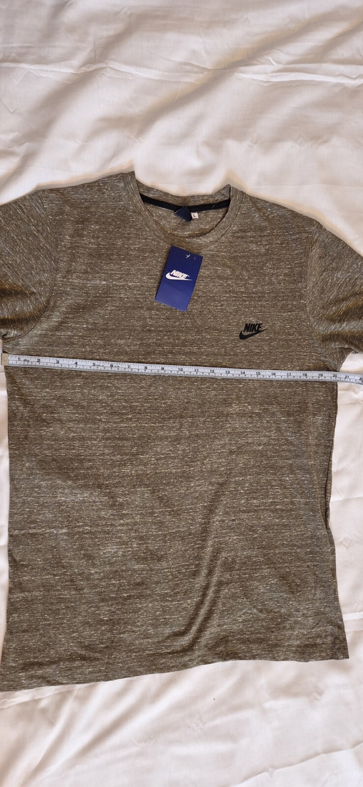Nike Women’s Cotton T-Shirt Size L Heather Grey Short Sleeve NWT