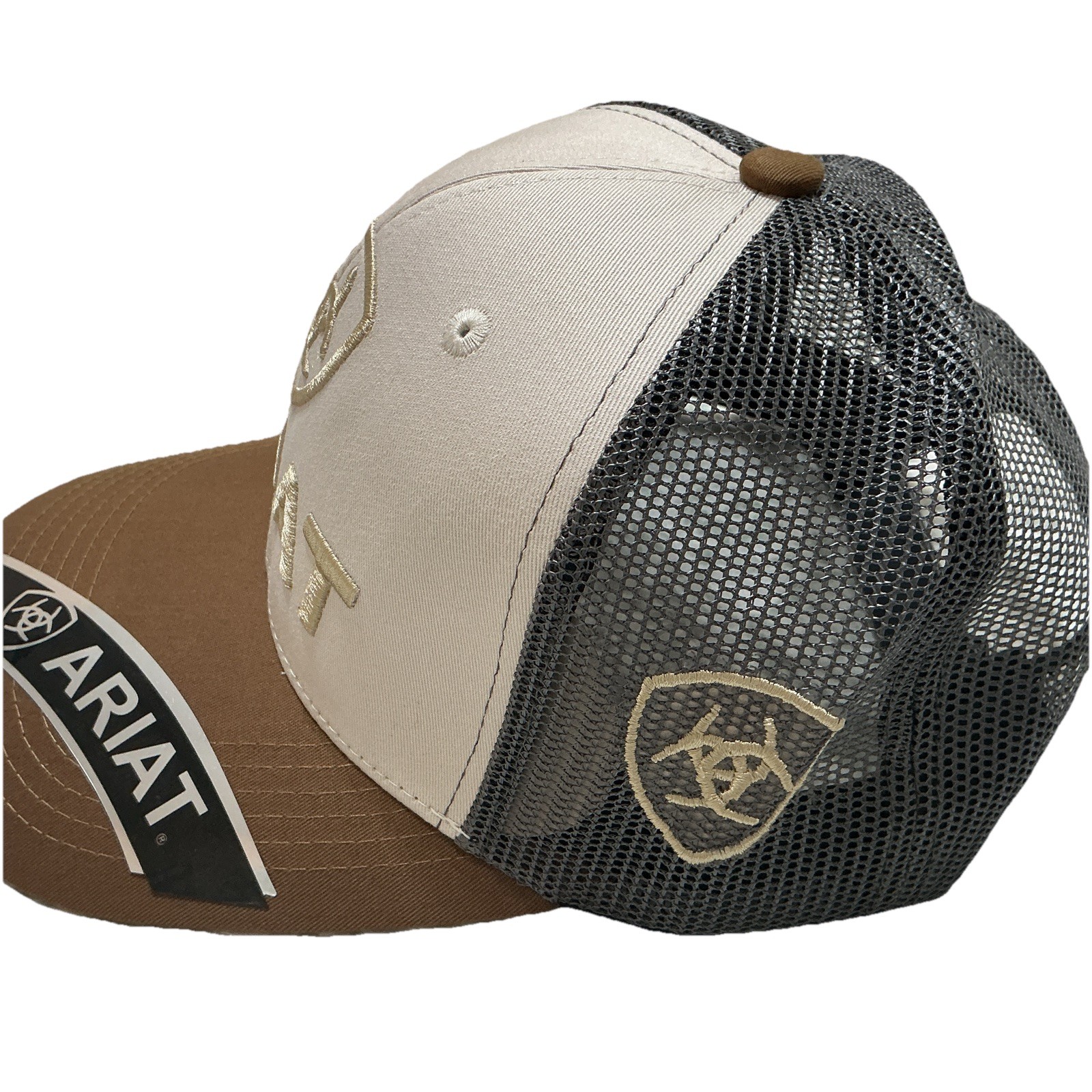 Ariat Mens B-Fit Shield Logo Mesh Back Snapback Cap Hat