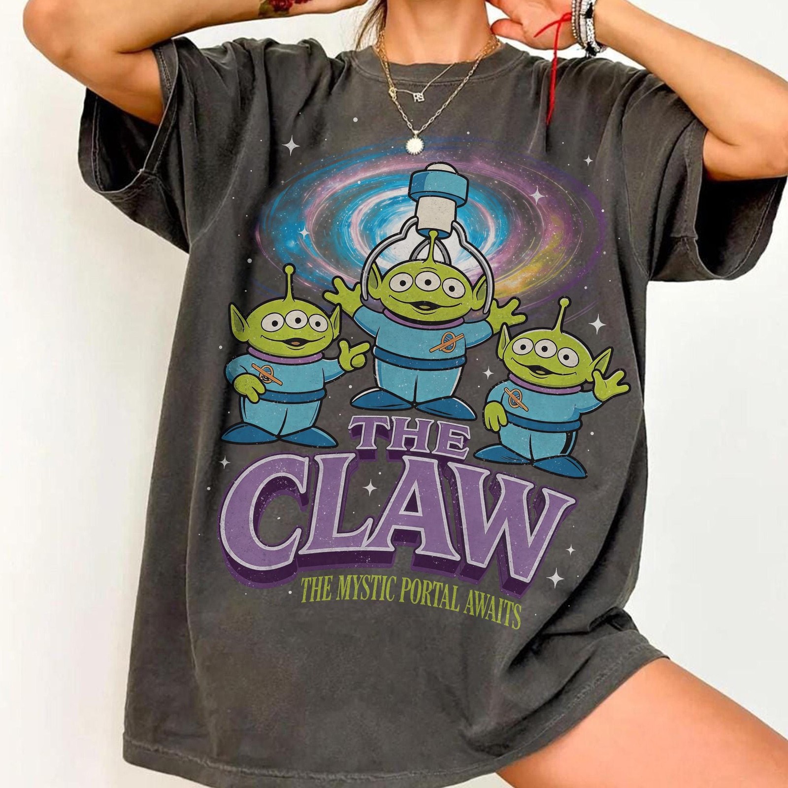 Retro Alien Shirt Space Claw Graphic Tee for Fans Gift