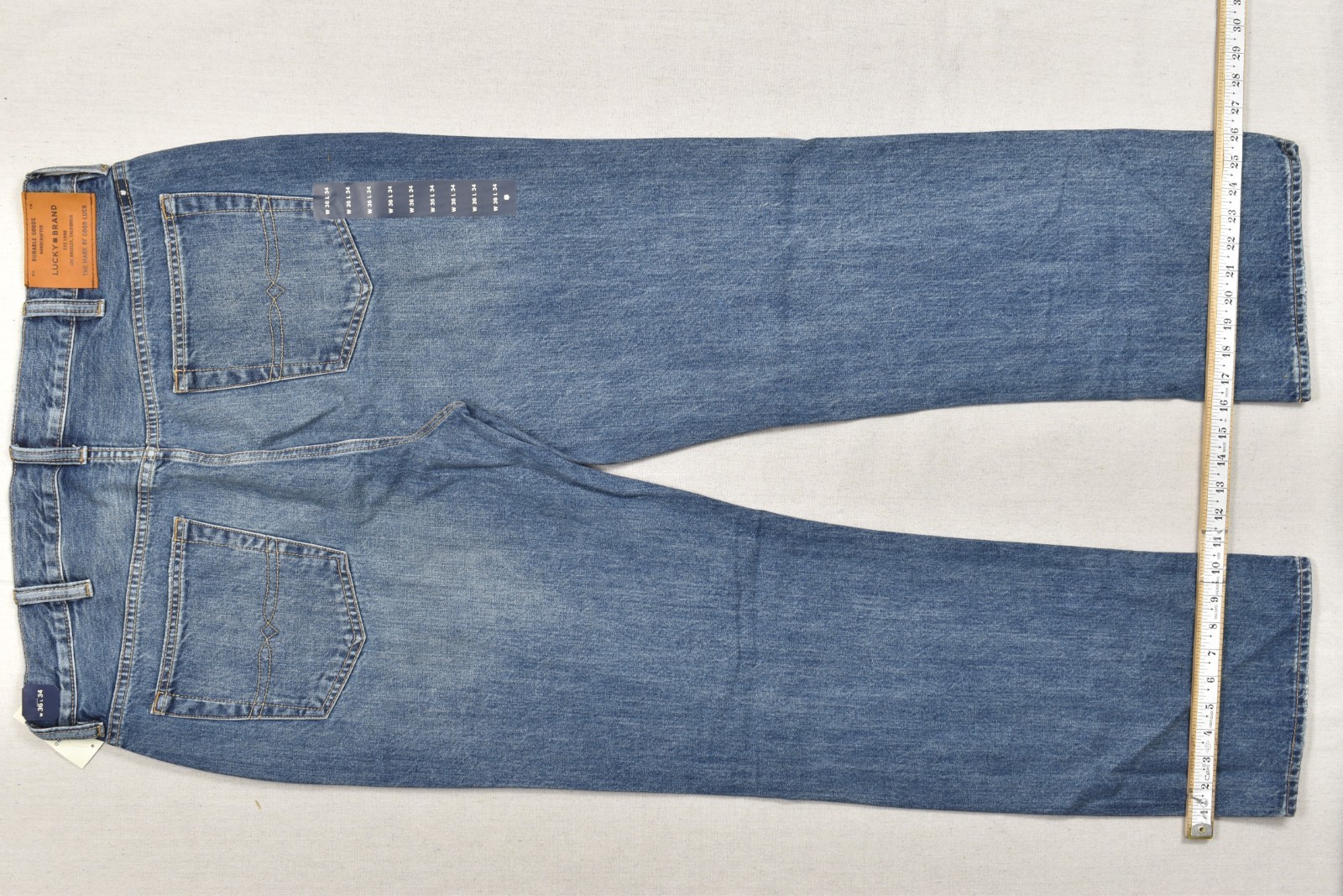 Lucky Brand Men’s 181 Relaxed Straight Denim Jeans Blue Bluff Lake 36×34 NEW