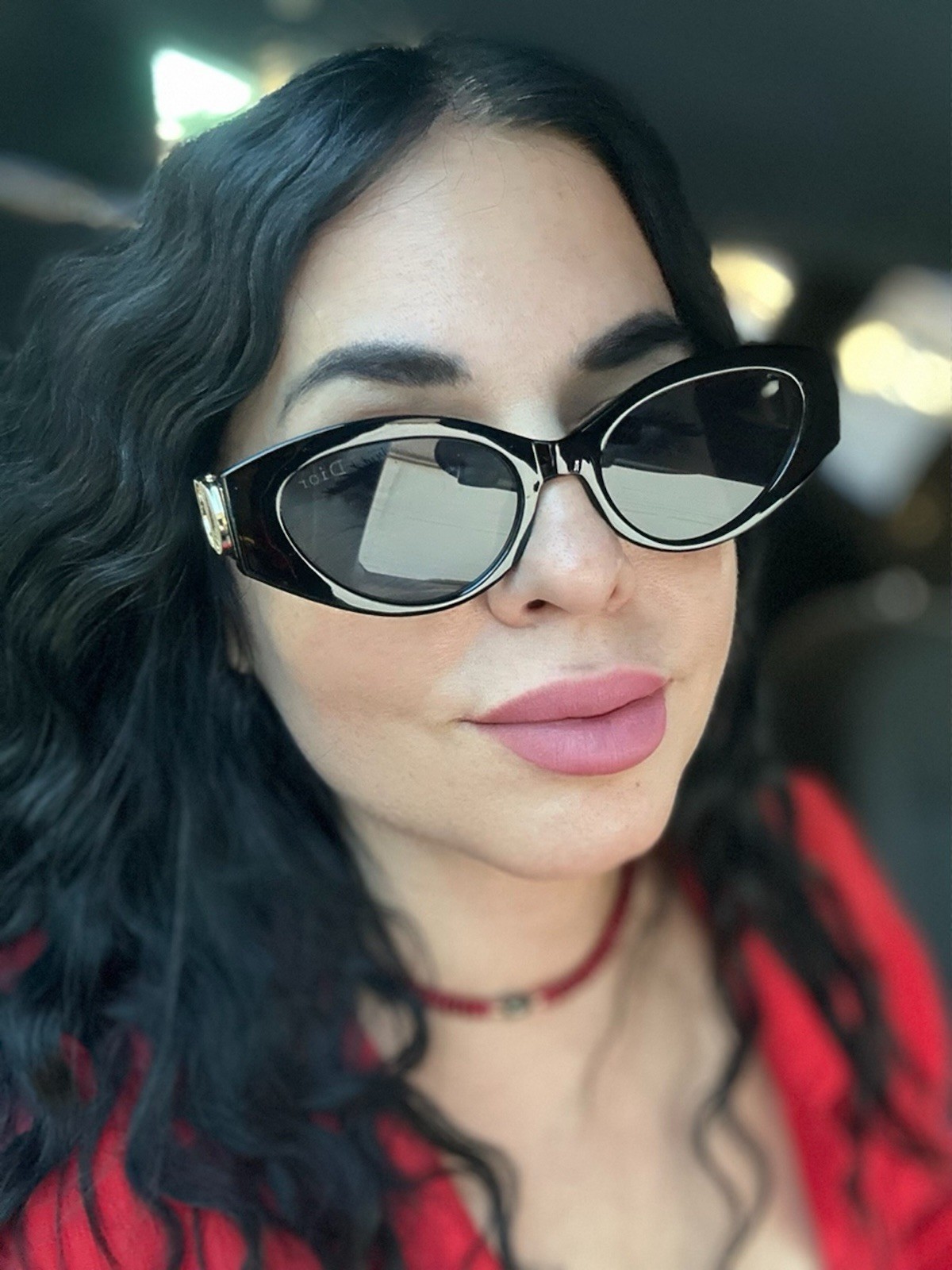 Dior Women’s Cat Eye Sunglasses Black Plastic Frame Black Tinted Lenses