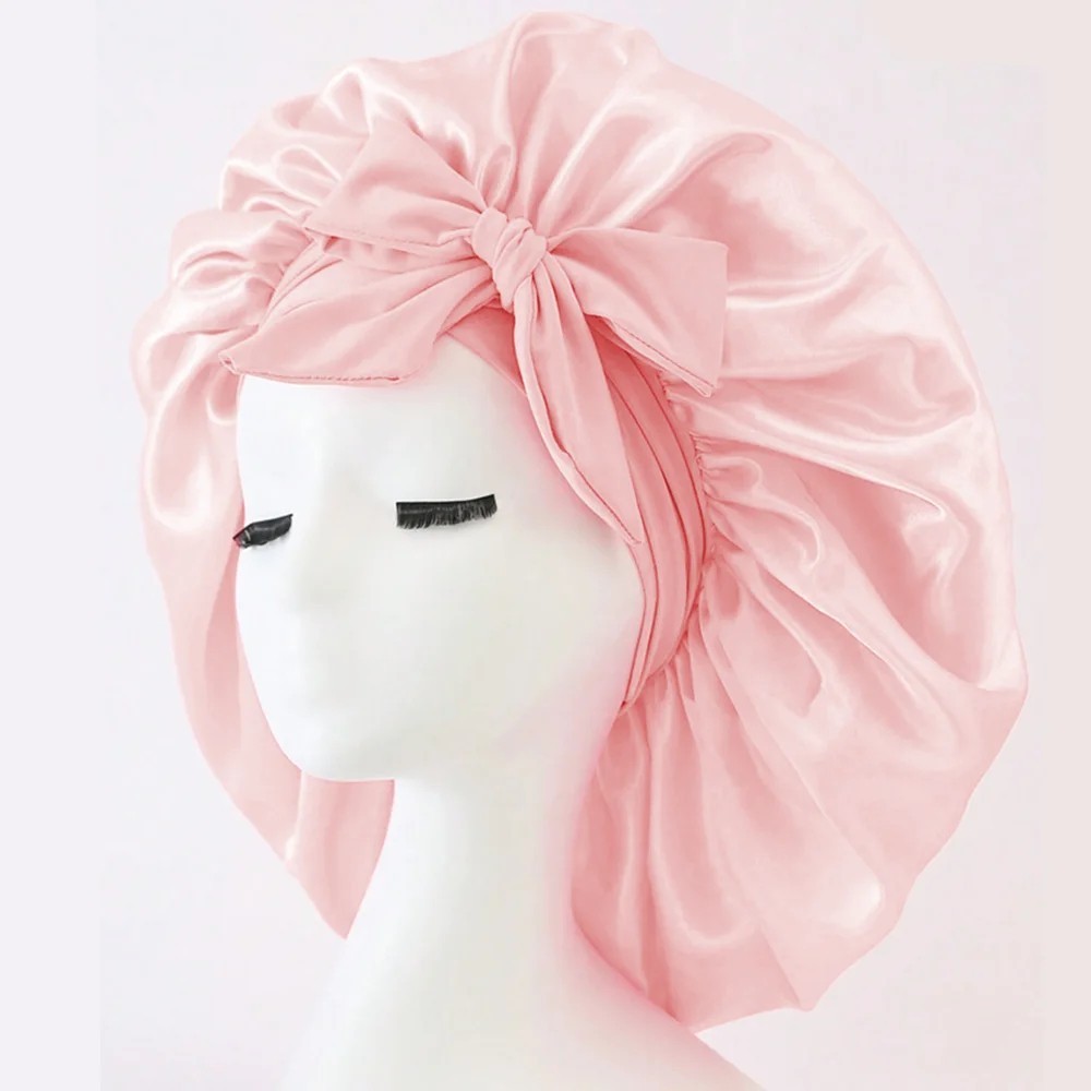 Satin Bonnet Silk Bonnet with Tie Band Adjustable Hair Bonnet for Sleeping