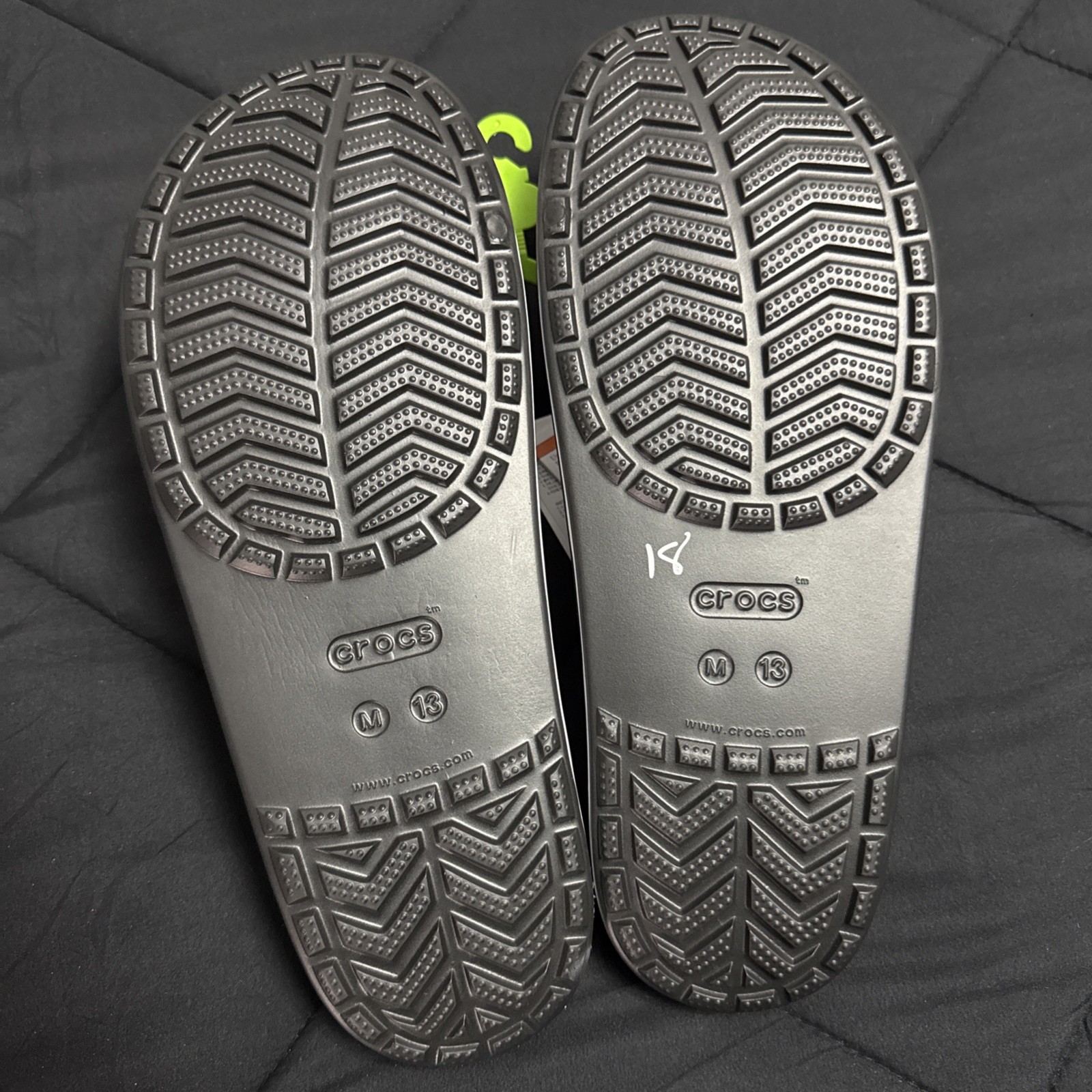 Crocs Men and Women’s Bayaband Black Slide Sandals Mens Size 13