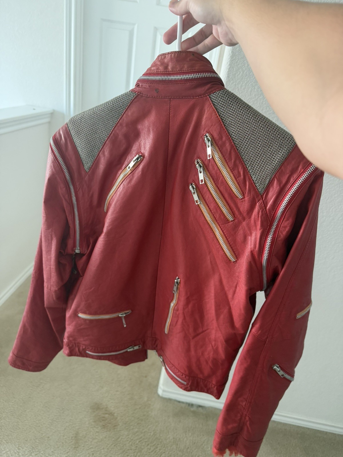 Michael Jackson Beat It Leather Jacket J. Park Authentic Size R36