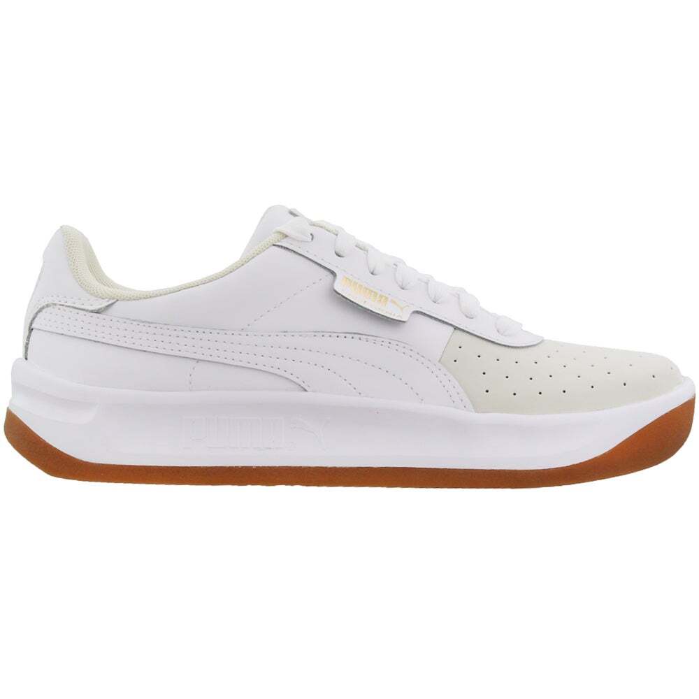 PUMA California Exotic Perforated Lace Up Womens White Sneakers Casual Shoes 36