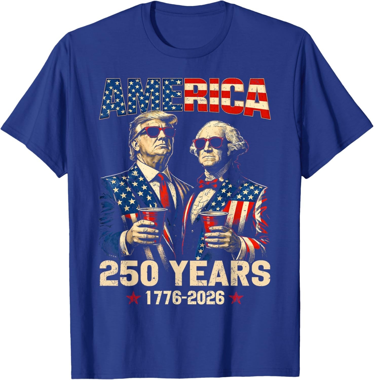 250 Years America Anniversary 250th Funny Trump Washington Unisex T-Shirt