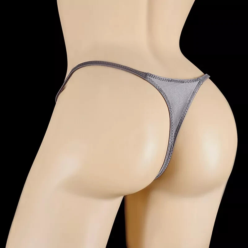 MENS SEXY OIL GLOSS GRAPE SMUGGLERS MICRO THONG-GRAY (MEDIUM 28-32)