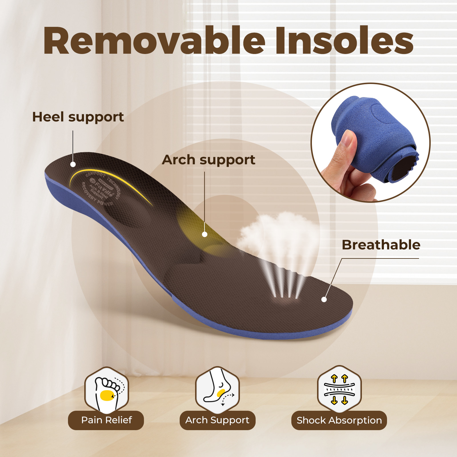 FitVille Men’s Diabetic Shoes Extra Wide Adjustable Walking Slip-on Swollen Feet