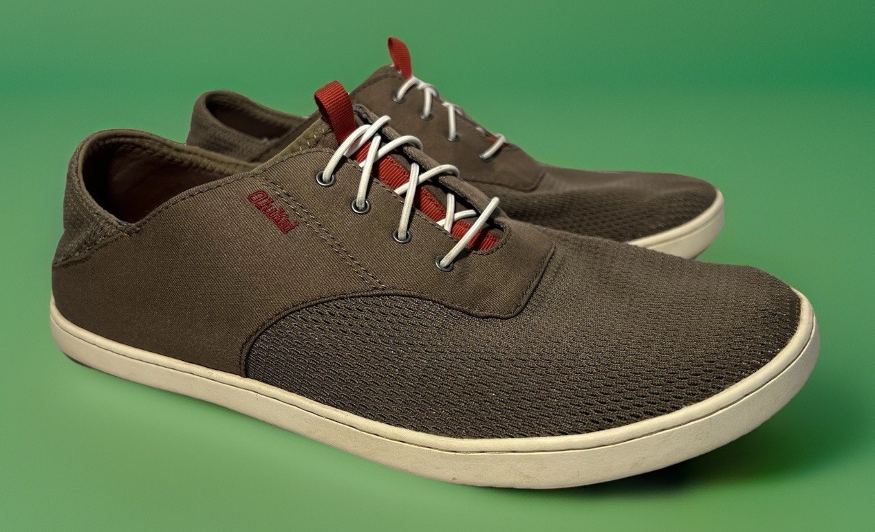 Olukai Mens Nohea Moku Brown 10283-RK13 Slip On Sneakers Shoes Casual Size M11