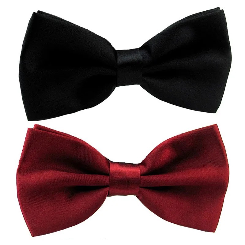 Bowtie Mens Adjustable Formal Wedding Party Necktie Bow Tie Solid Color Tuxedo