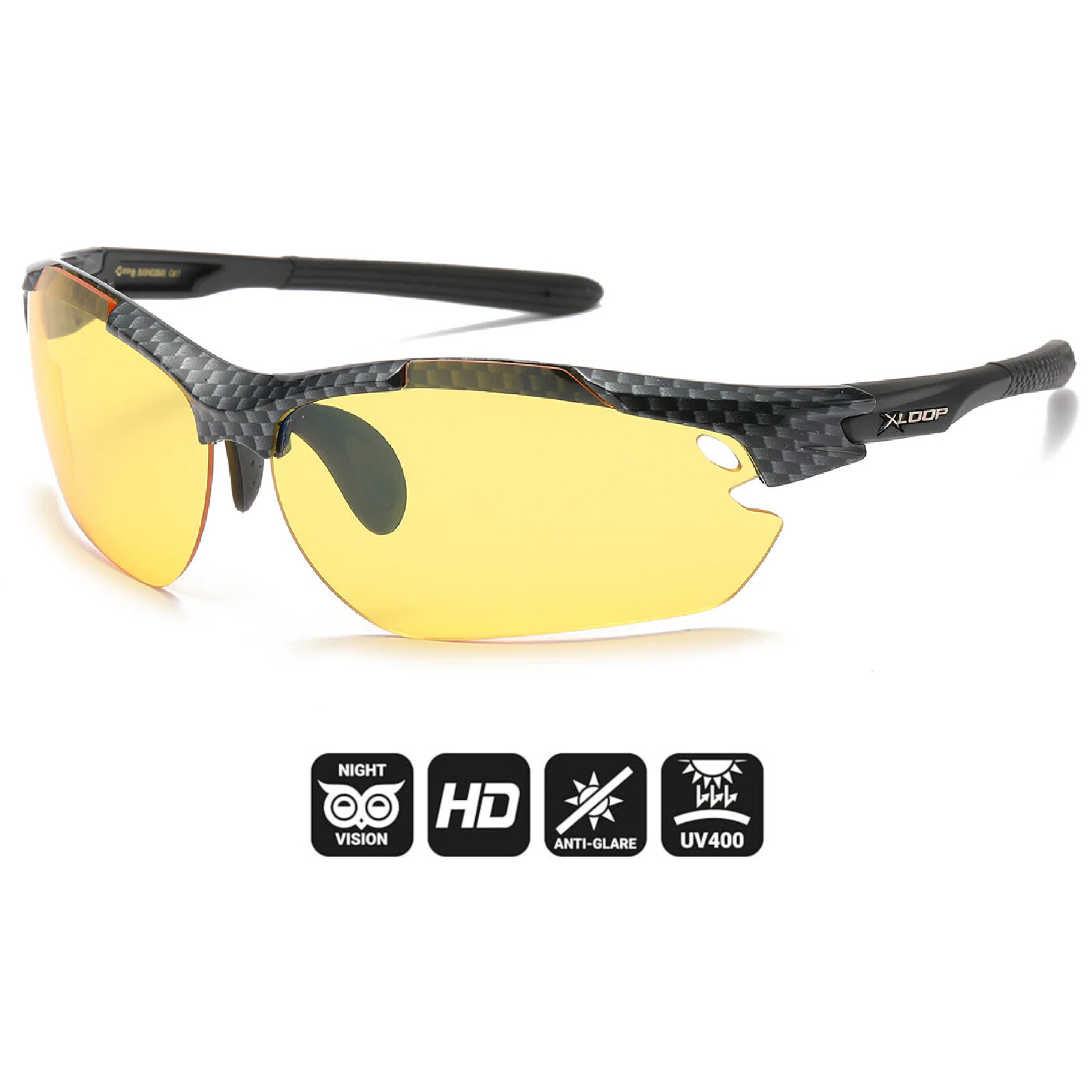 Xloop SPORT DAY NIGHT DRIVING VISION SUNGLASSES YELLOW HIGH DEFINITION GLASSES