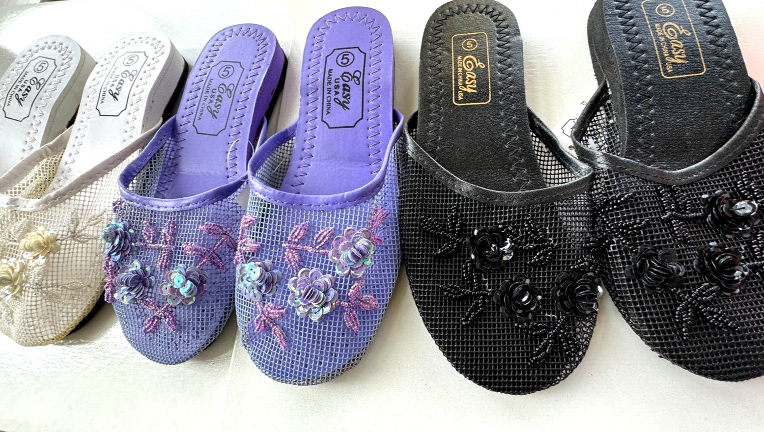 Chinese Mesh Slippers Sandals Fits Women Teens Girls Various Colors Sizes