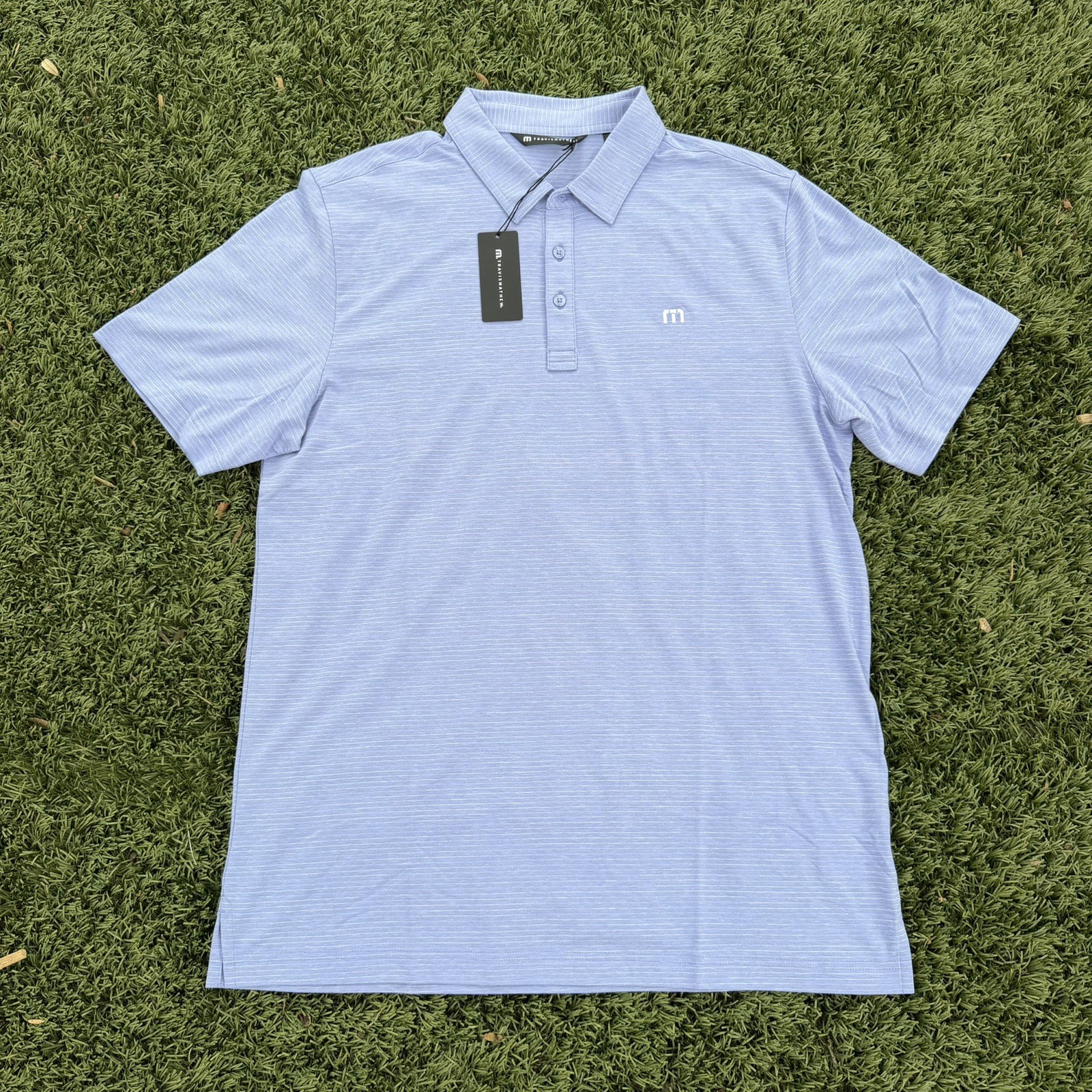 Travis Mathew The Heater Polo Heather Violet Storm Mens Medium NWT Golf