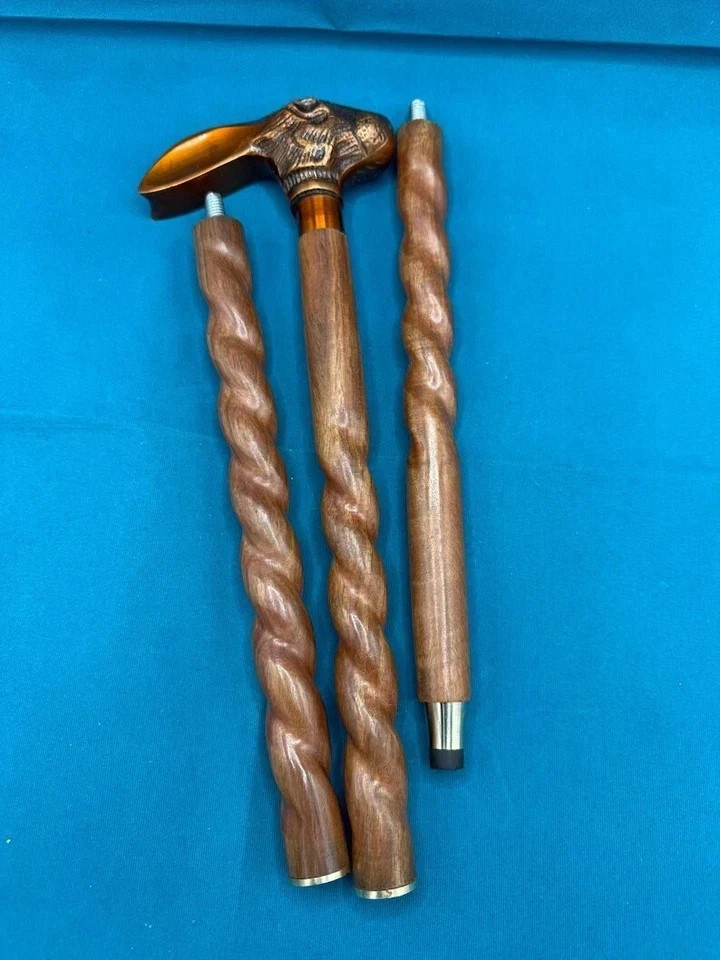 Antique Style Rabbit Handle Cane Stick Victorian Wooden Walking Stick Cane Gift