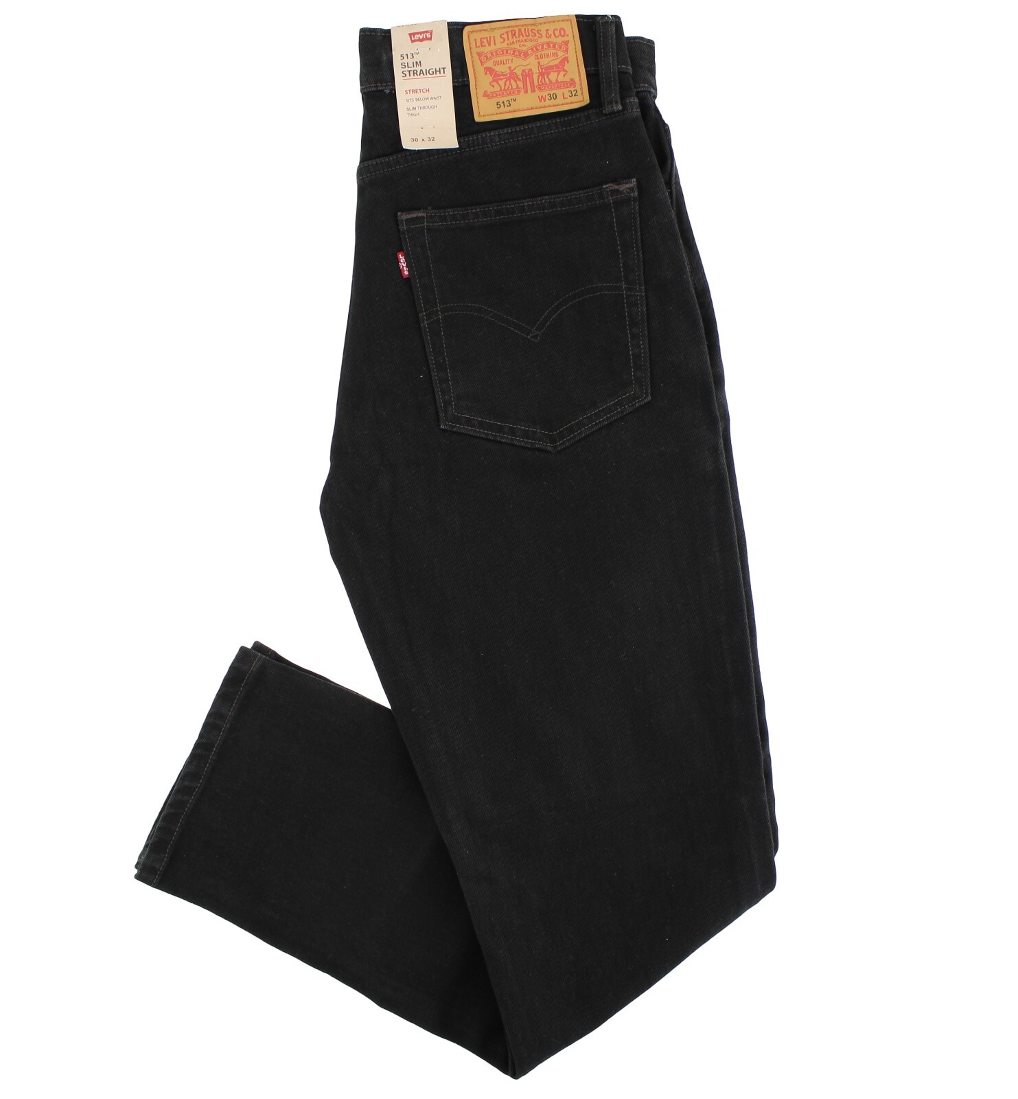 Levi’s Men’s 513 Jeans Slim Straight Blended Denim Pants 5-Pockets, 32″ Inseam