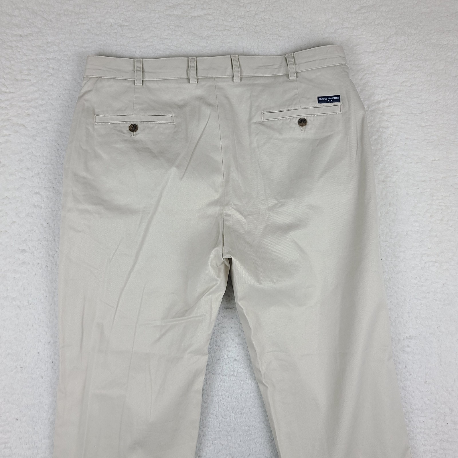 Brooks Brothers Pants Mens 36×30 Beige Straight Leg Cotton Clark Chino Khakis