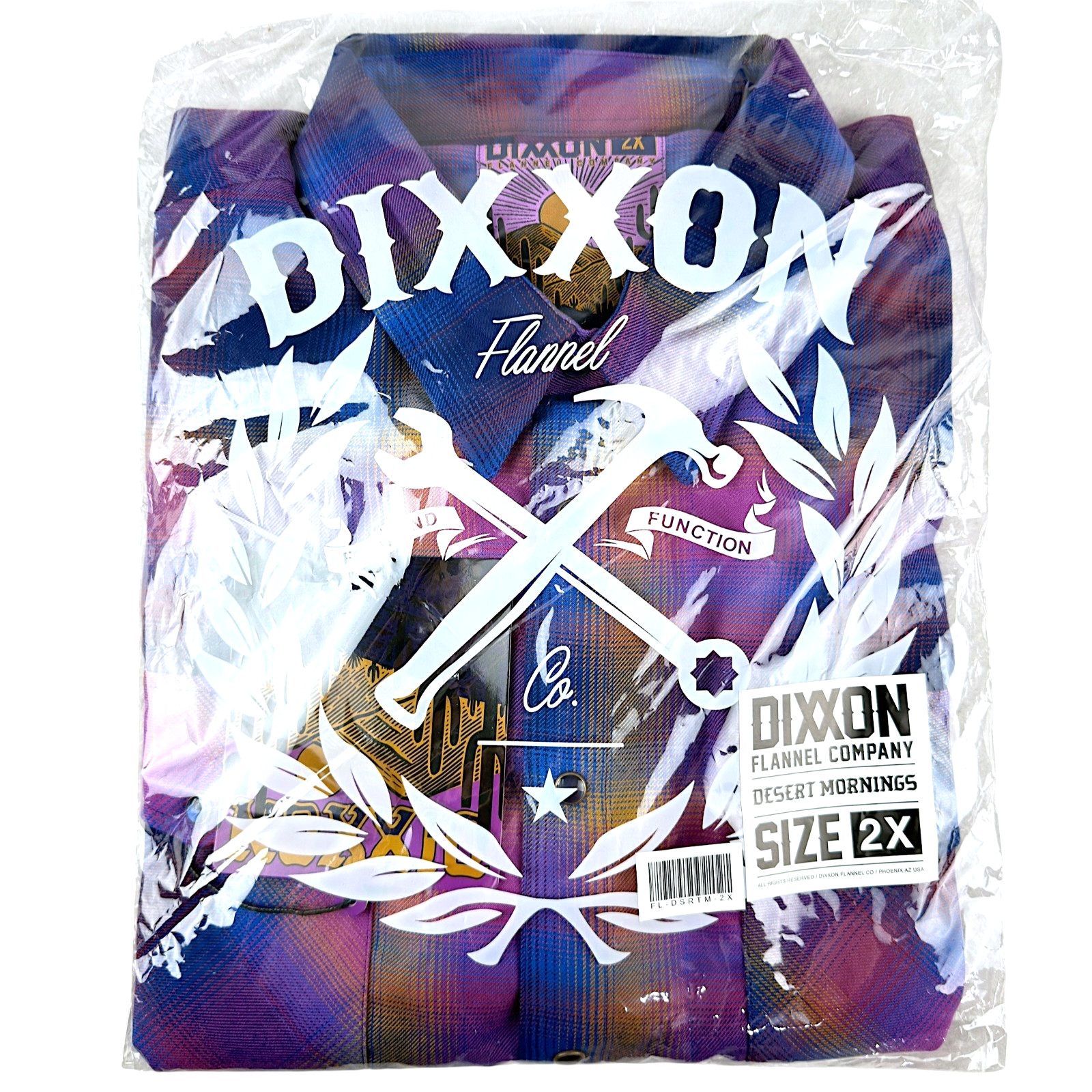 Dixxon Flannel “Desert Mornings” Men’s 2XL XXL Plaid Snap Button Shirt SOLD OUT
