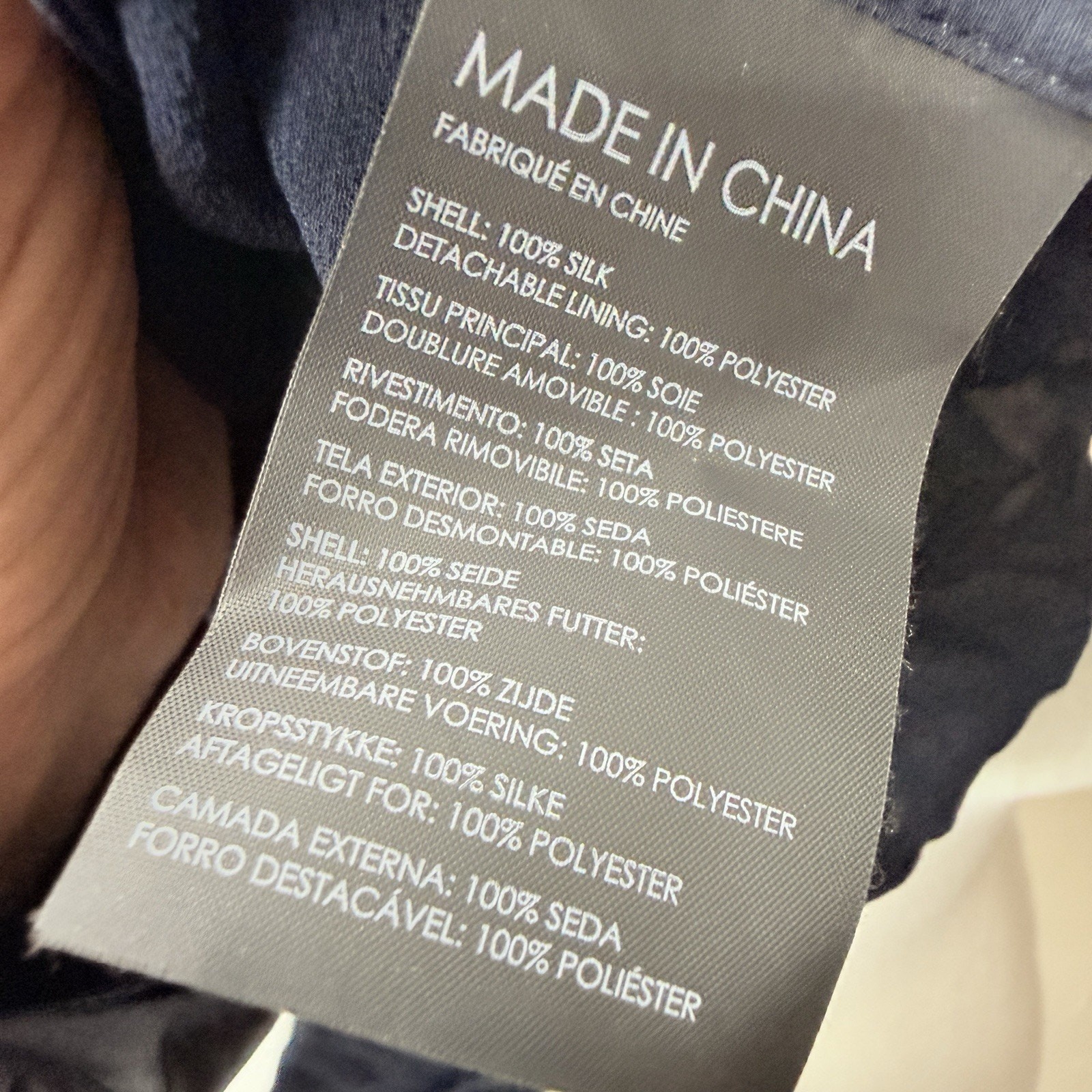 Club Monaco Silk Sheer Blouse Large Navy Pintuck Pleat Ruffle Sleeve Minimalist