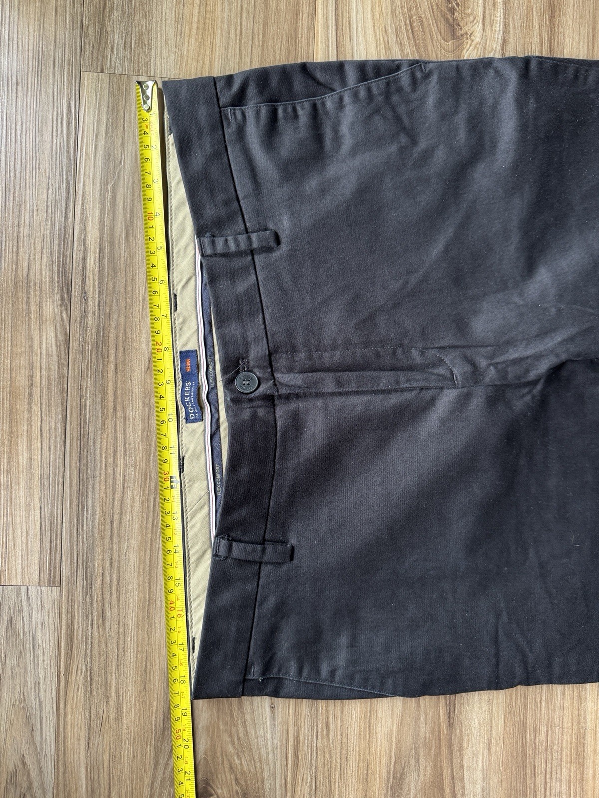 Dockers Flex Comfort Chino Pants Men’s 36×30 Black Stretch Casual Flat Front