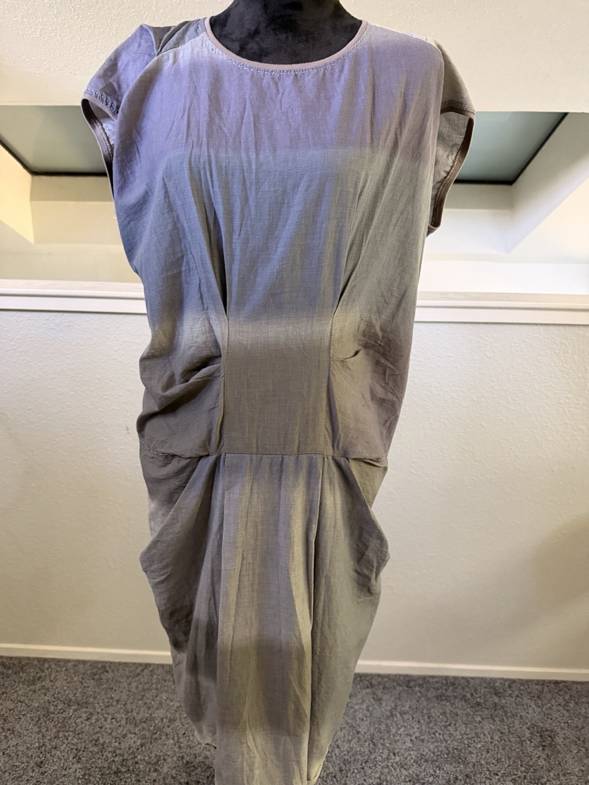 Gunex Dress Avant Garde Draped Style Comfy Minimalist Size 12