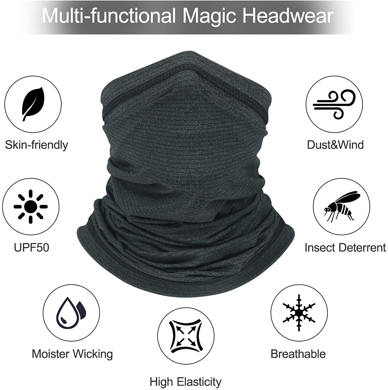 Neck Gaiter Bandana Face Mask Sun Cooling Scarf Gator Cover Head for Men Women