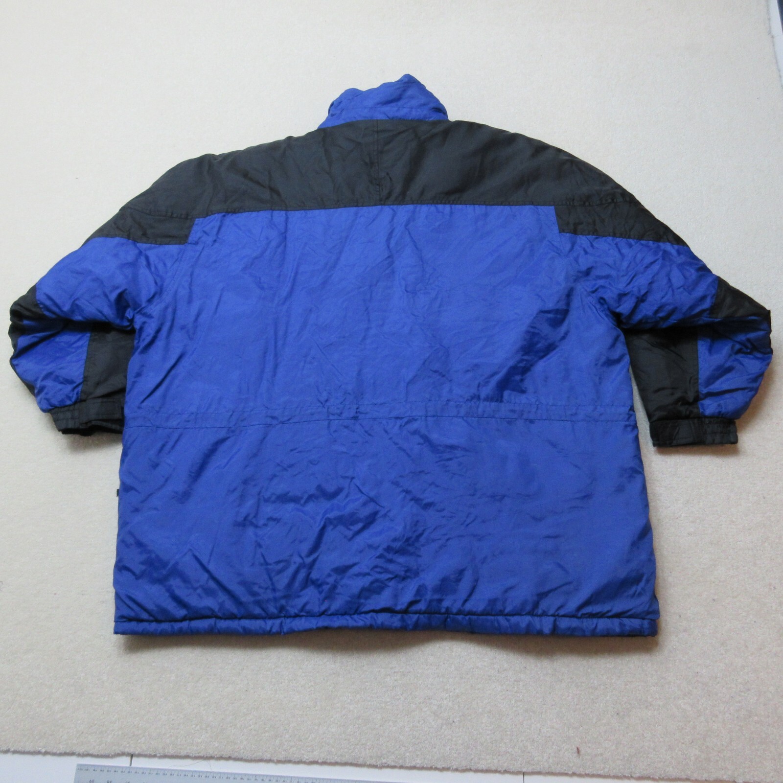VINTAGE Starter Padded Jacket Mens 2XL Royal Blue Full Zip Insulated Pockets XXL