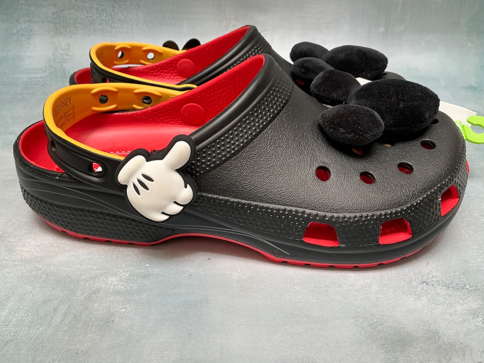 Crocs Disney Mickey Mouse I AM Plush Head Classic Clogs W/8 M/6 NWT