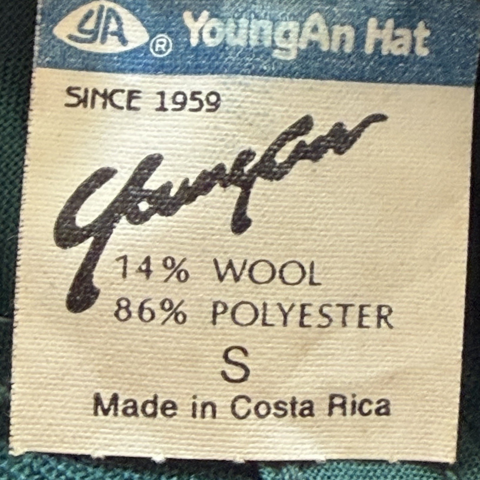 NWOT Vintage 80s 90s Solid Blank Dark Green Youngan Fitted Hat Wool Blend $25 ea