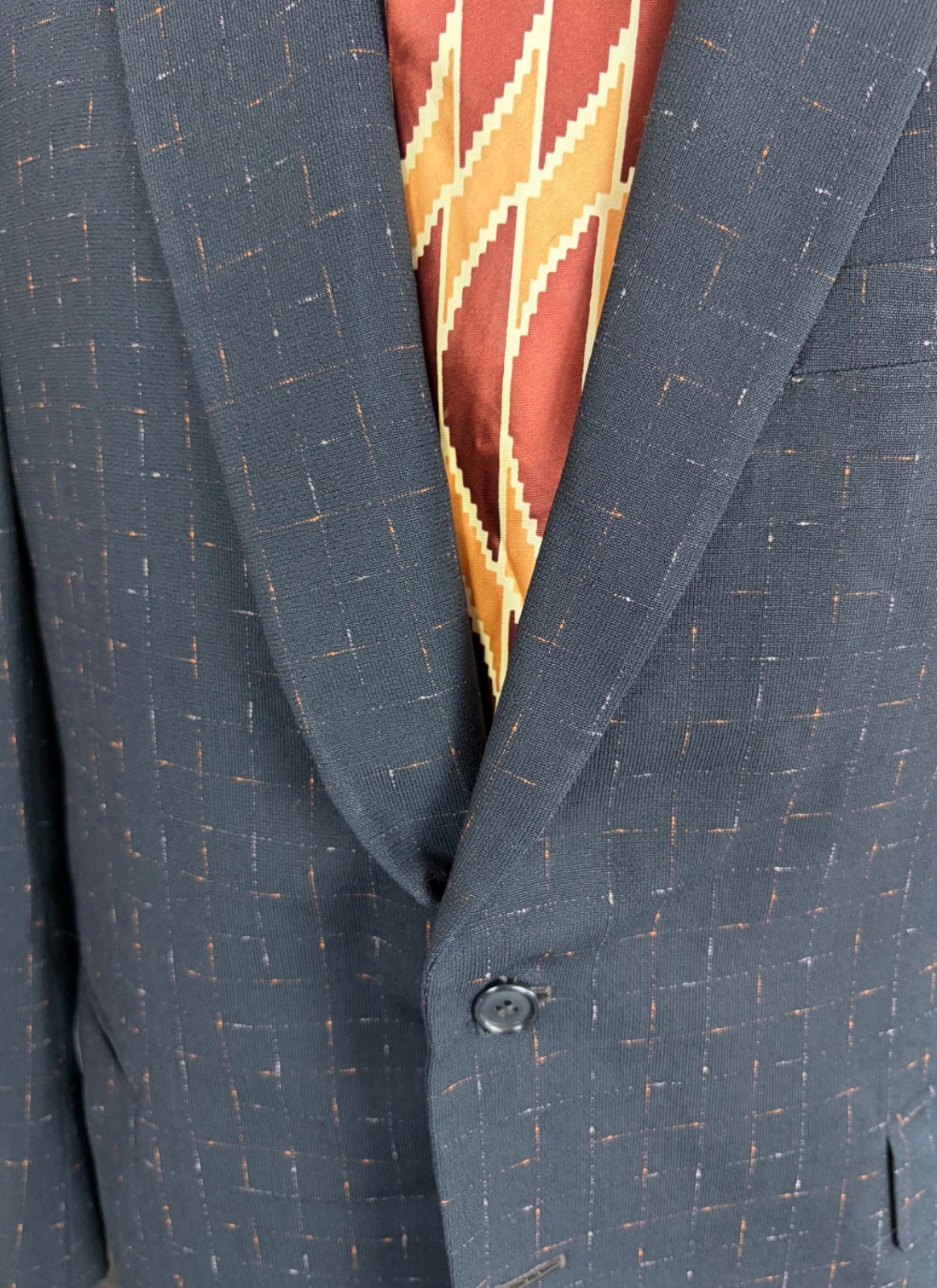Vintage 50s Flecked Wool Sport Coat Atomic Age Mid Century Mad Men Blazer 42-44R