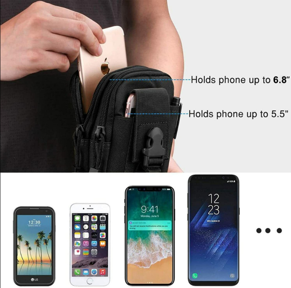 Tactical Fanny Pack Molle Military Phone Pouch Pocket Waist Belt Bag for Mens