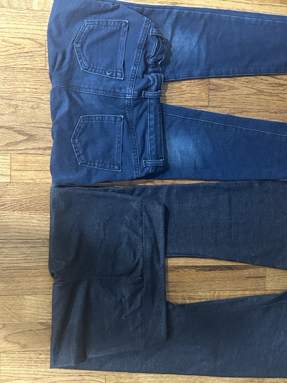 Cat & Jack Dark Navy Flare Leggings & Indigo Skinny Jeans Duo Girls 10/12