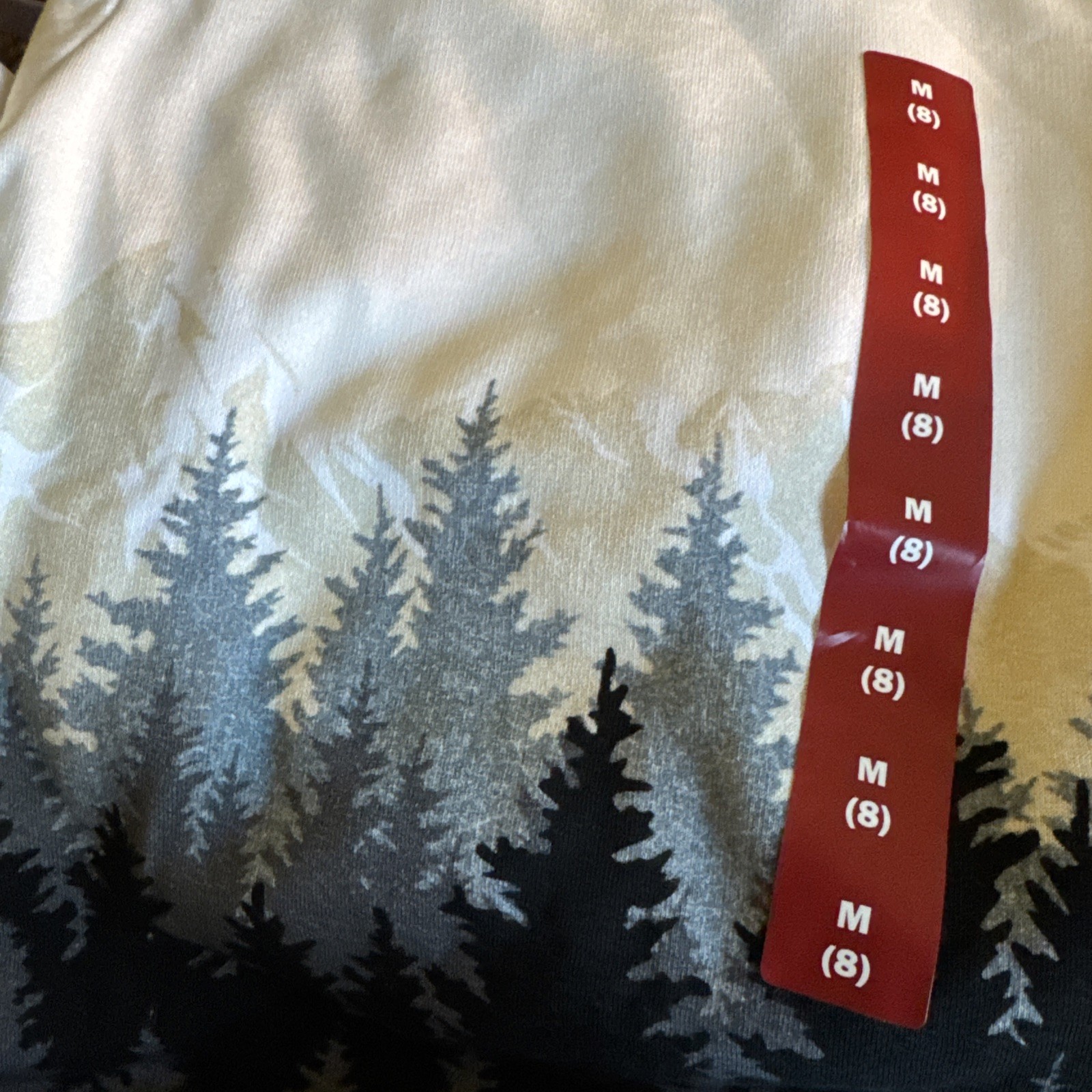 Levi’s Boy’s Hoodie Easy Fit Soft Fleece Size Medium (8) Dark Shadow Pine Trees