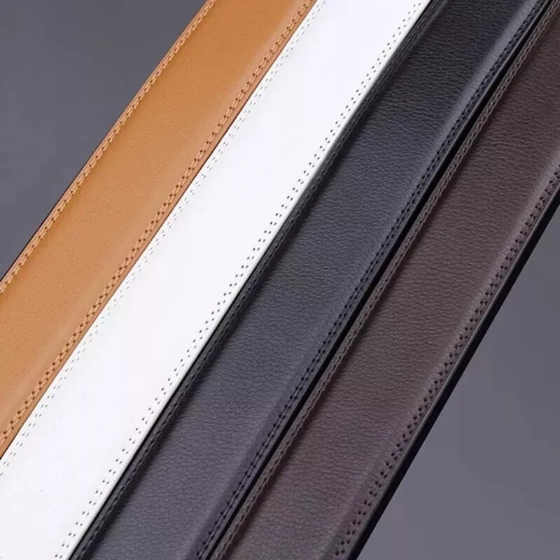 Genuine Leather Mens Ratchet Belt Belts For Men Adjustable Automatic Buckle Ta