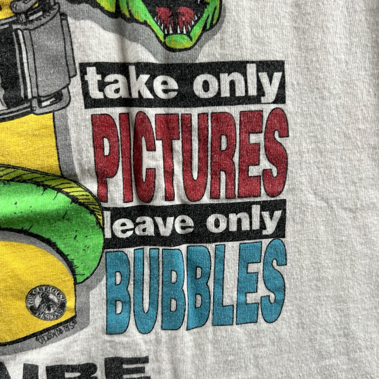 Vintage Life’s A Beach Then You Dive Shirt Mens Medium White 90s Diving Seahorse