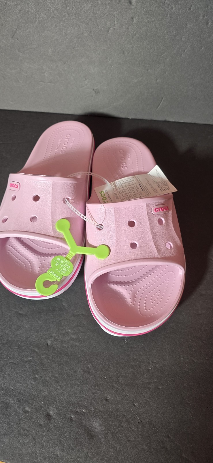 Bayaband Pink Croc Slides, Mens 8, Women’s 10, NWT