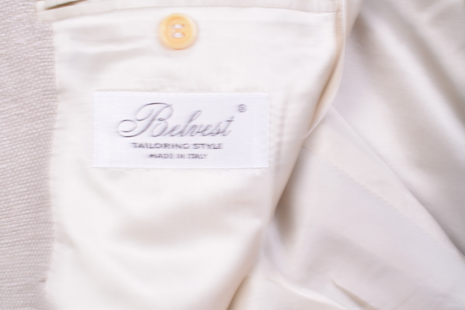 NWT Belvest Biege Pure Linen Fully Lined Three Button Sportcoat PERFECT 40 40R