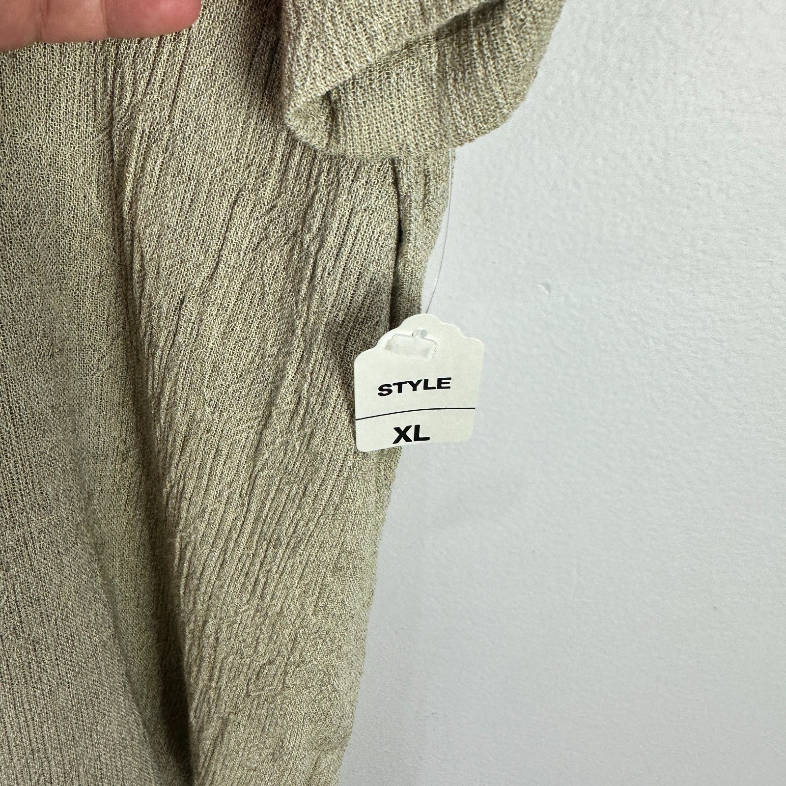 Risa Oversized Short Sleeve Top Womens XL Beige Minimalist Lagenlook Boho Luxury