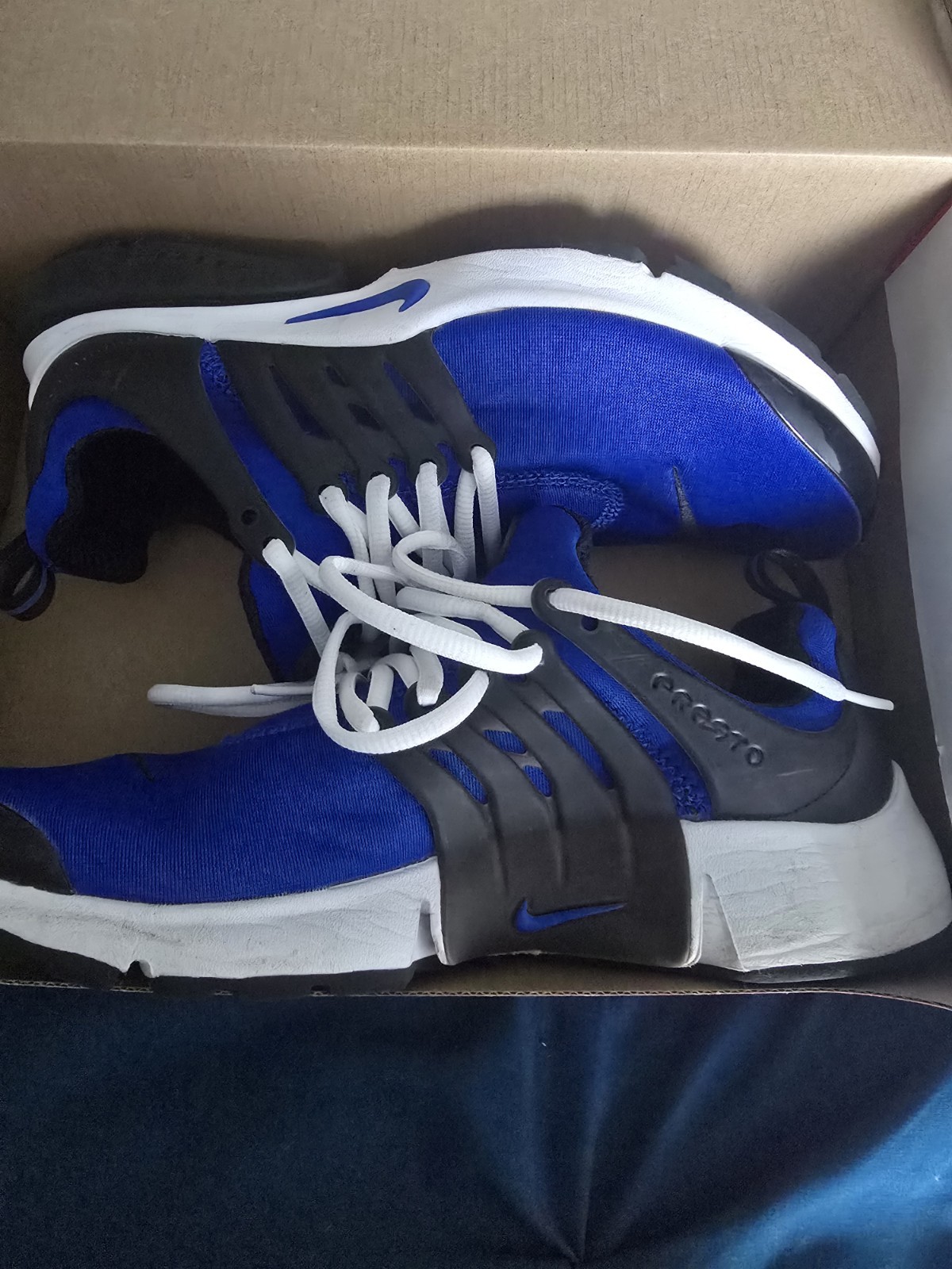 Nike Air Presto Men’s Low Top Athletic Sneakers Blue/Black/White Lace-Up