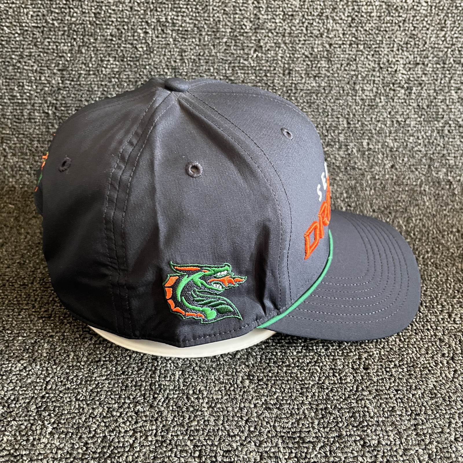 ’47 Football Seattle Dragons Snapback Structured Adjustable Grey Orange Green Ba