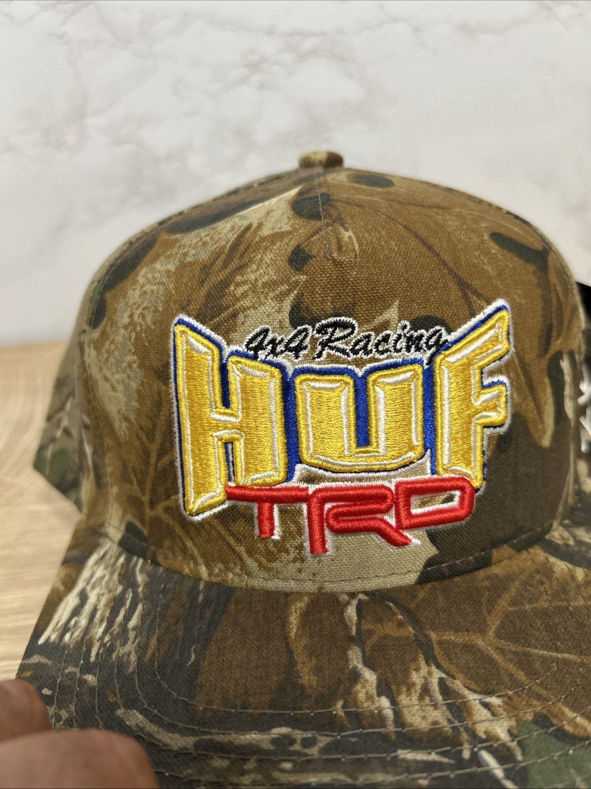 HUF x TOYOTA TRD 4×4 Racing Woodsman RealTree Camouflage Snapback Hat