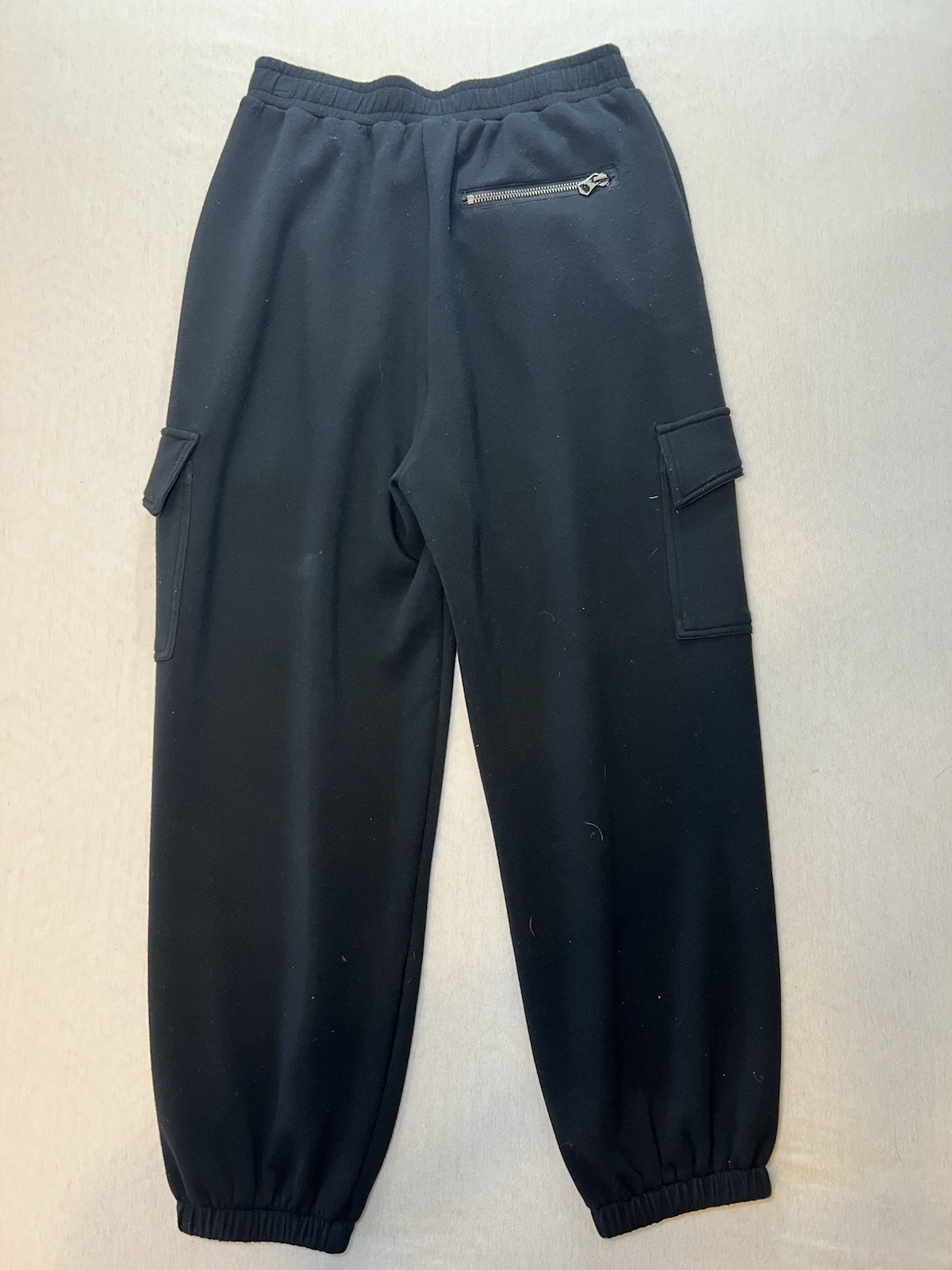 Varley Women’s Sweatpants Small Black Ribbed Joggers Drawstring Cargo Soft