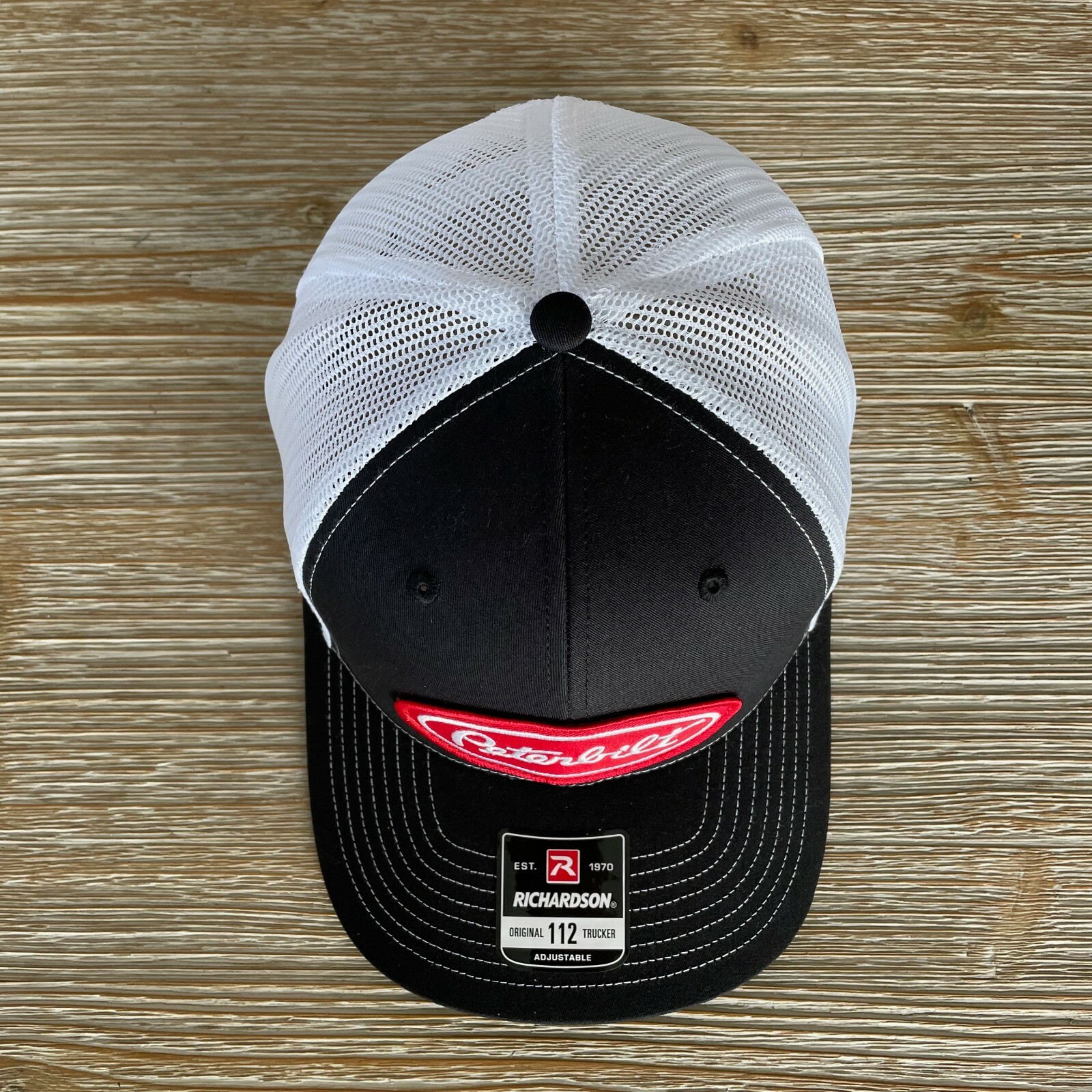 Peterbilt Vintage Patch Hat – Red Oval Logo – Richardson 112 Trucker Cap