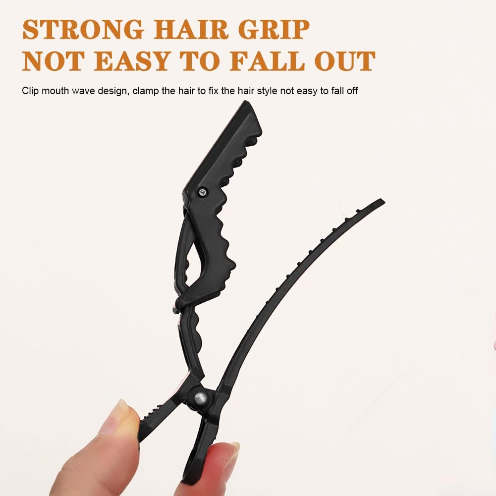 5 PCS Plastic Alligator Hair Clips Non-Slip Hairpins Salon Styling Tool – NEW
