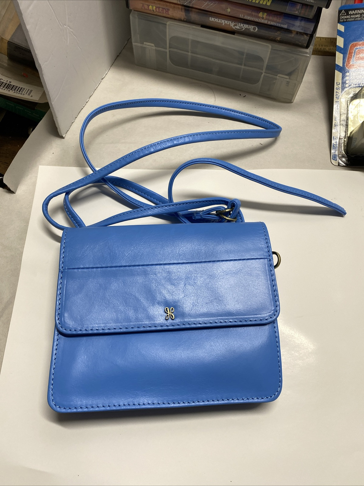 HOBO Jill Wallet Women’s Crossbody Bag Purse in Tranquil Blue