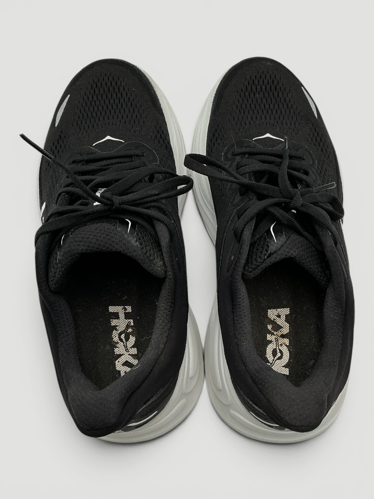 Hoka Bondi 9 Women’s Size 8.5 D (Wide) Black/White Running Shoes