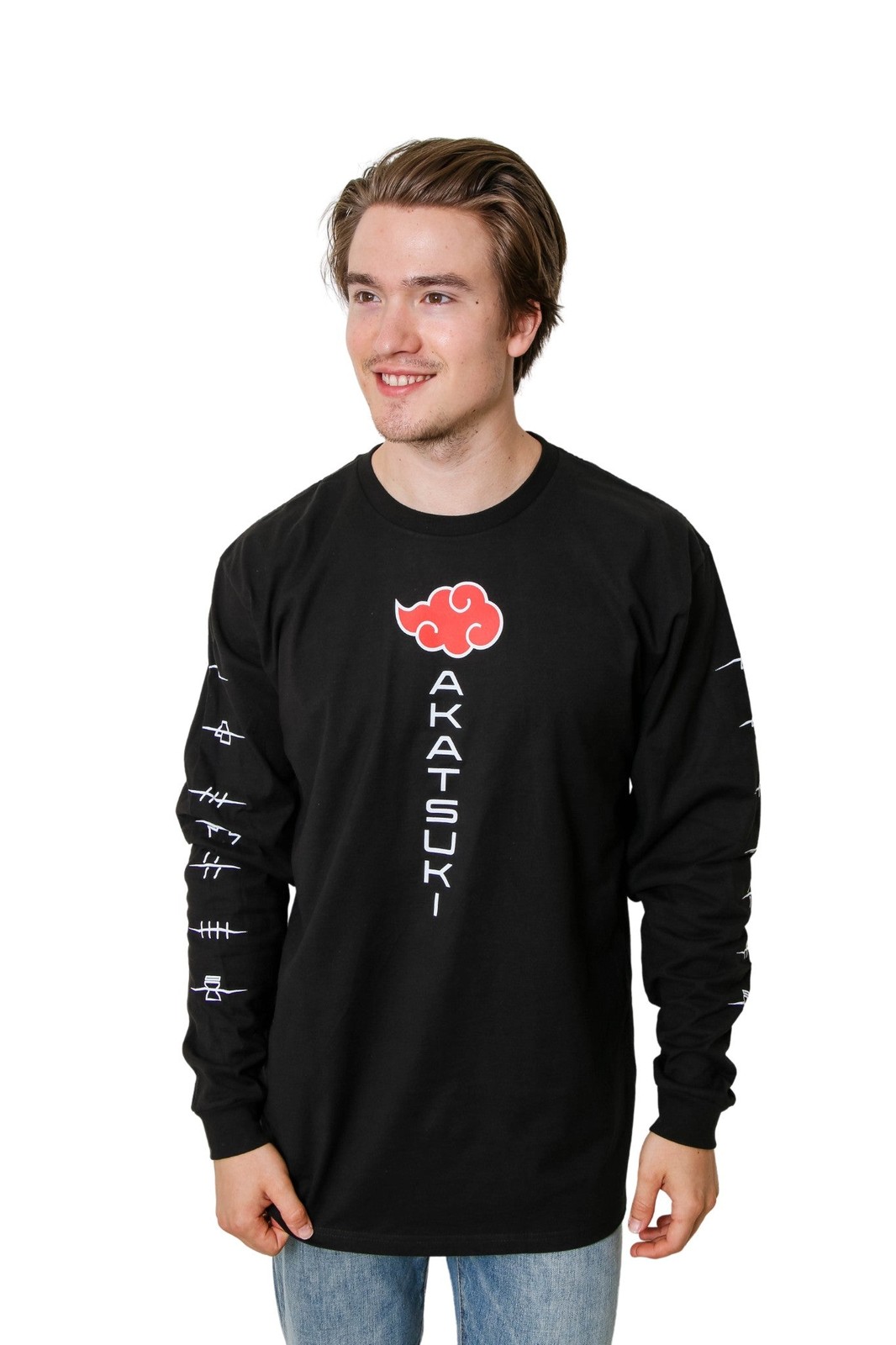 Naruto Shippuden Akatsuki Anti Village Symbols Cloud Anime Adult Unisex Long Sle